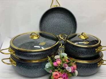 набор кухонных ножей: Наборы посуды премиум качества по складским ценам! 1)антипригарное — 2