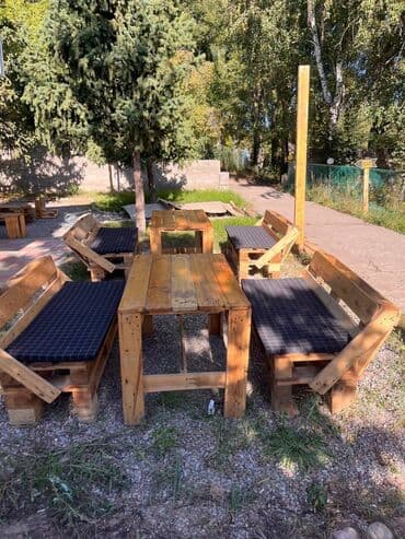 мебель из паллет: Комплект садовой мебели — 6