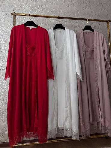 Одежда для дома и сна: Комплект, Атлас, С кружевом — 3