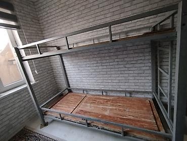 2 х ярусная кровать металлическая: Двухъярусная металлическая кровать каркасного типа. - Прочная сварная — 3