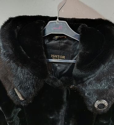 second hend: Шуба, По колено, С капюшоном, 3XL — 2