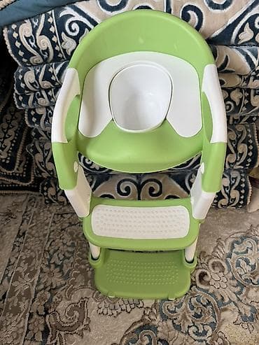 ванночка для детей: Детское сиденье-лестница для приучения к унитазу - Модель с двумя — 3