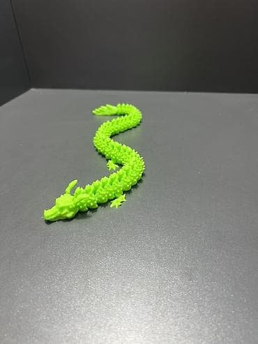 Брелоки: Гибкие 3D‑печатные драконы/антистресс - Комплект ярких фигурок — 10