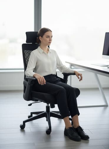 кресло массажер: Кресло сеточное 
С подголовником — 1