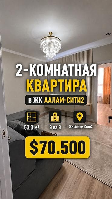 Продажа квартир: 2 комнаты, 53 м², Элитка, 9 этаж, Евроремонт — 1