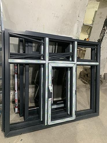 Готовое алюминиевое окно, Тип окна: Фасадные, Без установки, Без рассрочки at lalafo.kg Готовое алюминиевое окно, Тип окна: Фасадные, Без установки, Без рассрочки