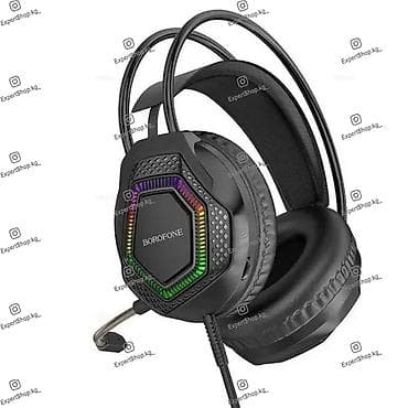 hyper x cloud 3: Проводные полноразмерные наушники, Borofone, Новый, цвет - Черный — 5