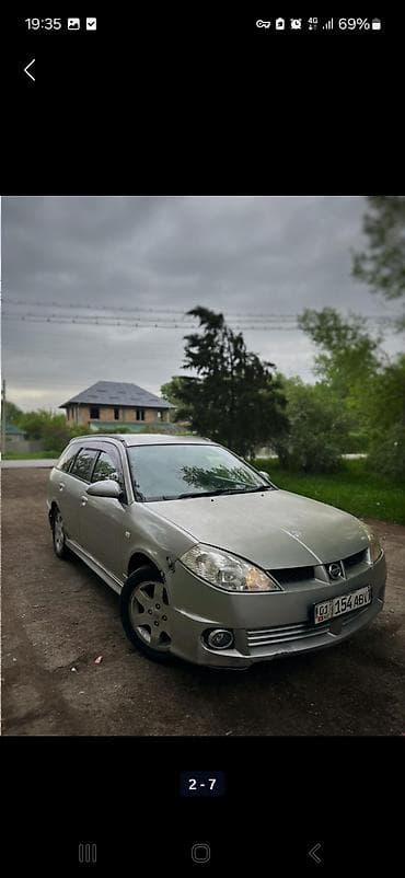 авто ижара: Nissan Wingroad: 2004 г., 2 л, Типтроник, Газ, Универсал — 1