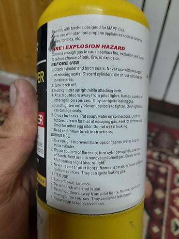 цистерна емкость: Горелка HARBAX HST-1982C с шлангом + баллон MAPP-PRO SUPER (пропилен) — 4