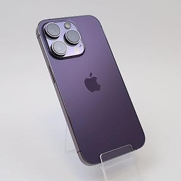 apple 13: IPhone 14 Pro, Б/у, 256 ГБ, Deep Purple, Зарядное устройство, Чехол, Кабель, 89 % — 2