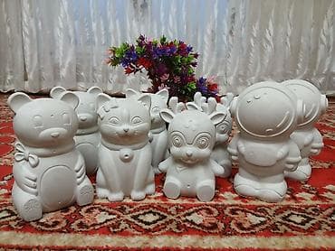 LED гирляндалар: Набор гипсовых фигурок для росписи - Материал: белый литой гипс - — 1