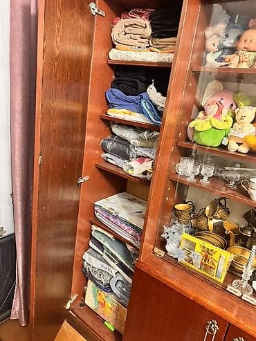 Мебель: Стенка-шкаф, Тип стенки-шкафа: Модульная, Для зала, Б/у, Особенности: Для хранения посуды — 2