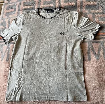 lyle scott: Футболка Fred Perry, мужская - Цвет: светло-серый меланж - — 1