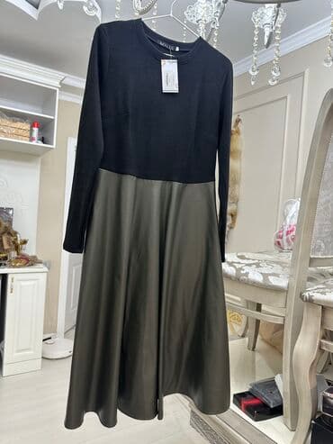 леопардовое платье в пол: Повседневное платье, Турция, Осень-весна, Средняя модель, Трапеция, M — 2