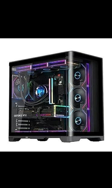 Стол компьютерлери жана комлектөөчүлөр: ПК корпусу, Жаңы, ATX, түсү - Кара — 1
