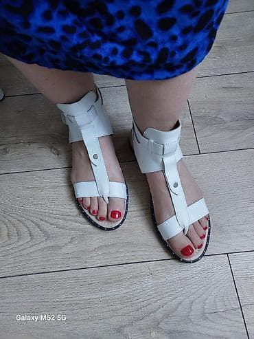 пилка для ногтей: Босоножки, 41, Новый, цвет - Белый, Самовывоз — 6