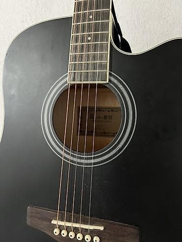 Гитары: Акустическая гитара Weibo, тип корпуса Dreadnought с вырезом (cutaway) — 3