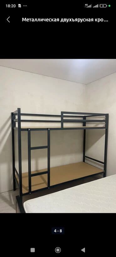 матрасы новый: Металлическая двухъярусная кровать. - Прочная стальная рама с — 2