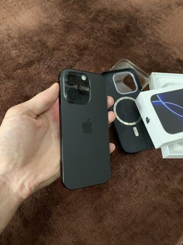 ipod pro: IPhone 16 Pro, Б/у, 256 ГБ, Black Titanium, Кабель, Коробка, 92 % — 4