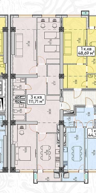 Новостройки от застройщика: Построен, Элитка, 3 комнаты, 111 м² — 1