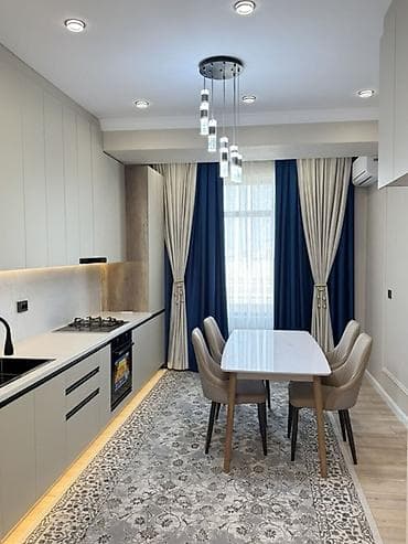 Квартиры: 2 комнаты, 58 м², Ак-Кеме (старый аэропорт) Элитка, 13 этаж, Дизайнерский ремонт — 4