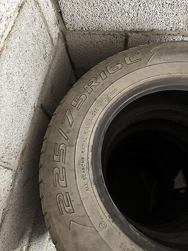 диска покрышка: Шины 225 / 75 / R 16, Всесезонная, Б/у, Комплект, Легкий коммерческий транспорт (C/LT), Kama — 1