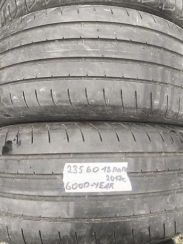 Шины и диски: Шины 235 / 60 / R 18, Лето, Б/у, Пара, Внедорожные (АТ/МТ), GoodYear — 1