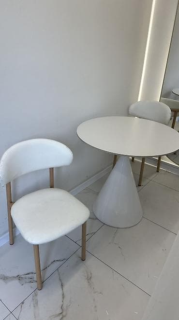 стол стулья: Стул для кухни, Б/у, Дерево, цвет - Белый — 2