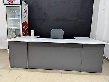 study table: Офисный стол, Регулируемый, цвет - Белый, Угловой, ЛДСП — 2