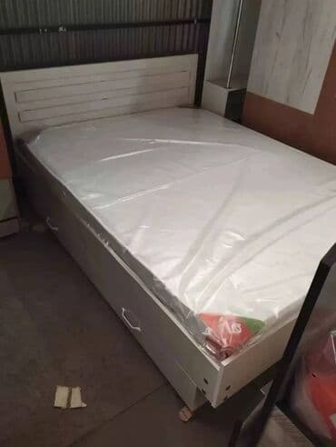 двух яросный крават: Двуспальная кровать, Новый, С матрасом, длина - 200 см — 6