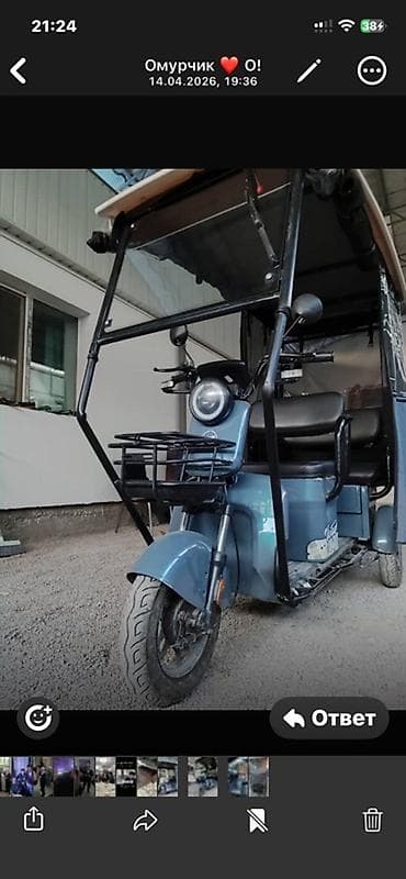 трёхколёсные мопеды: Электрический грузопассажирский трицикл (рикша) - Компактный — 1