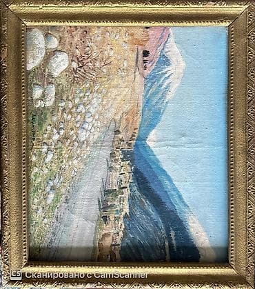 живопись маслом пейзаж: Картина маслом «Горный пейзаж».Размер:51-44 - Сюжет: высокогорный — 1