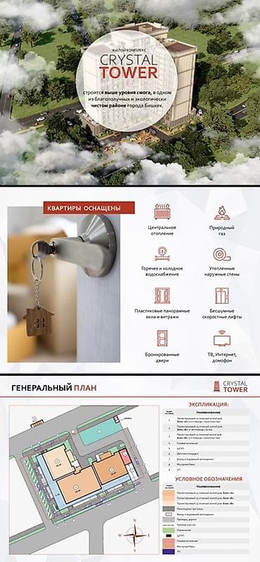 Продажа квартир: 2 комнаты, 82 м², Элитка, 10 этаж, ПСО (под самоотделку) — 6
