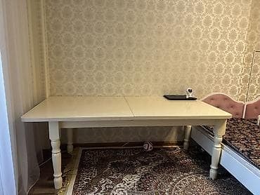 coffee table: Стол трансформер Для кухни, Раскладной стол, Длина, см: 2,5 м см, цвет - Белый — 1