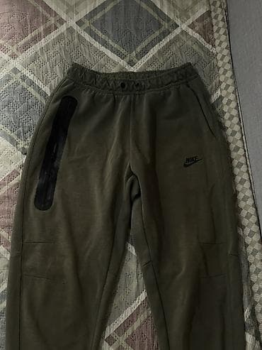 мужские джоггеры: Спортивные штаны Nike, цвет хаки (оливковый). - Фасон: джоггеры — 3