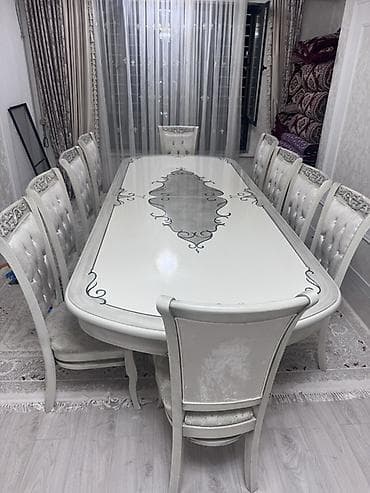 day date: Стол и стул для зала, Б/у, цвет - Серый — 1