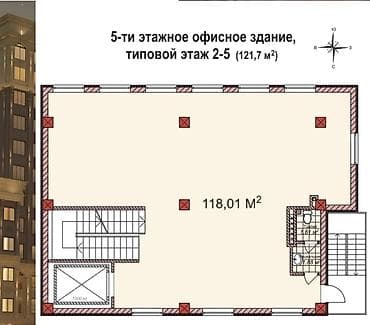 ошский: Здание, Действующий 700 м² — 5
