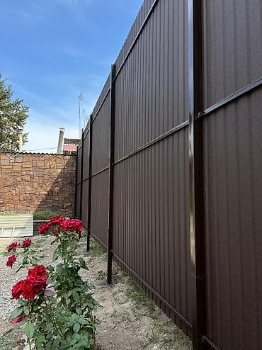 Строительные леса, стойки: Устанавливаем Заборы из профнастила под ключ! Вам больше не нужно — 9