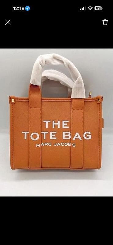 Сумка Marc Jacobs The Tote Bag, мини/малый формат. - Цвет: тёплый