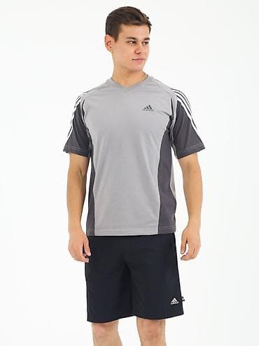 gray team фикс: Мужская спортивная футболка Adidas - Тип: футболка с коротким рукавом — 8