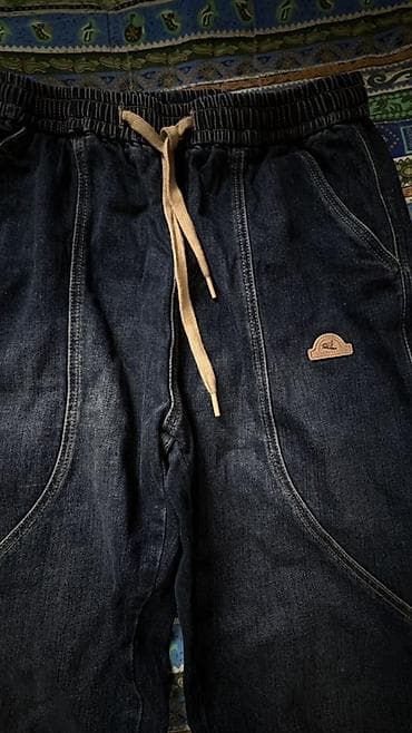 джинсы бананы мужские бишкек: Джинсовые брюки свободного кроя - Материал: плотный деним — 3