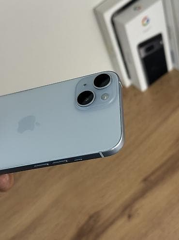 iphone 10: IPhone 15, Б/у, 256 ГБ, White Titanium, Чехол, Защитное стекло, Кабель, 90 % — 6