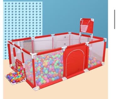 дом палатки: Детский каркасный манеж Детская игровая площадка с сеткой — 1