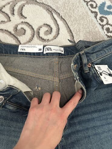 брендовые одежды: Джинсы, Zara, L — 5