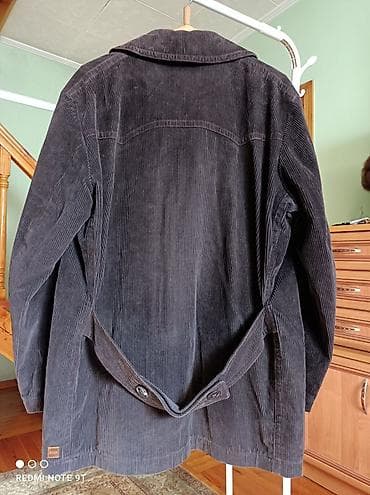 одежди: Мужское пальто Hugo Boss из вельвета - Модель: двубортное — 4