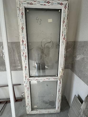 Балконная дверь, Новый, Со стеклом, Пластик