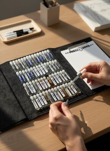 Набор пробников Essens в футляре. - Портативный кейс из синего