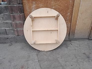 стол с табуреткой: Низкие столы из массива/фанеры для пола (дастархан, чайханный столик) — 6