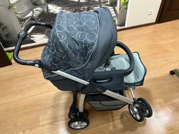 прогулочные коляски с рождения: Коляска, Б/у — 4