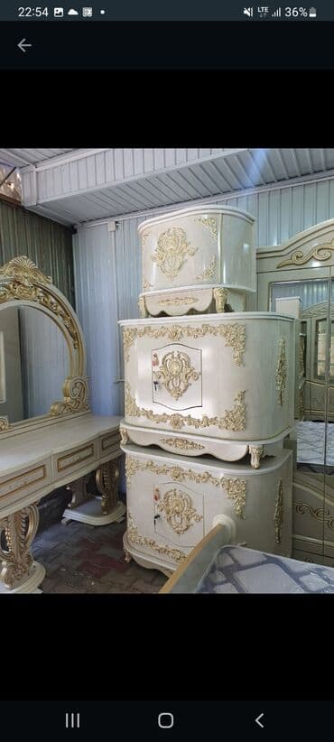 обувные шкафы и вешалки для верхней одежды: Гарнитур для зала, Новый, МДФ, Бесплатная доставка, цвет - Золотой — 11